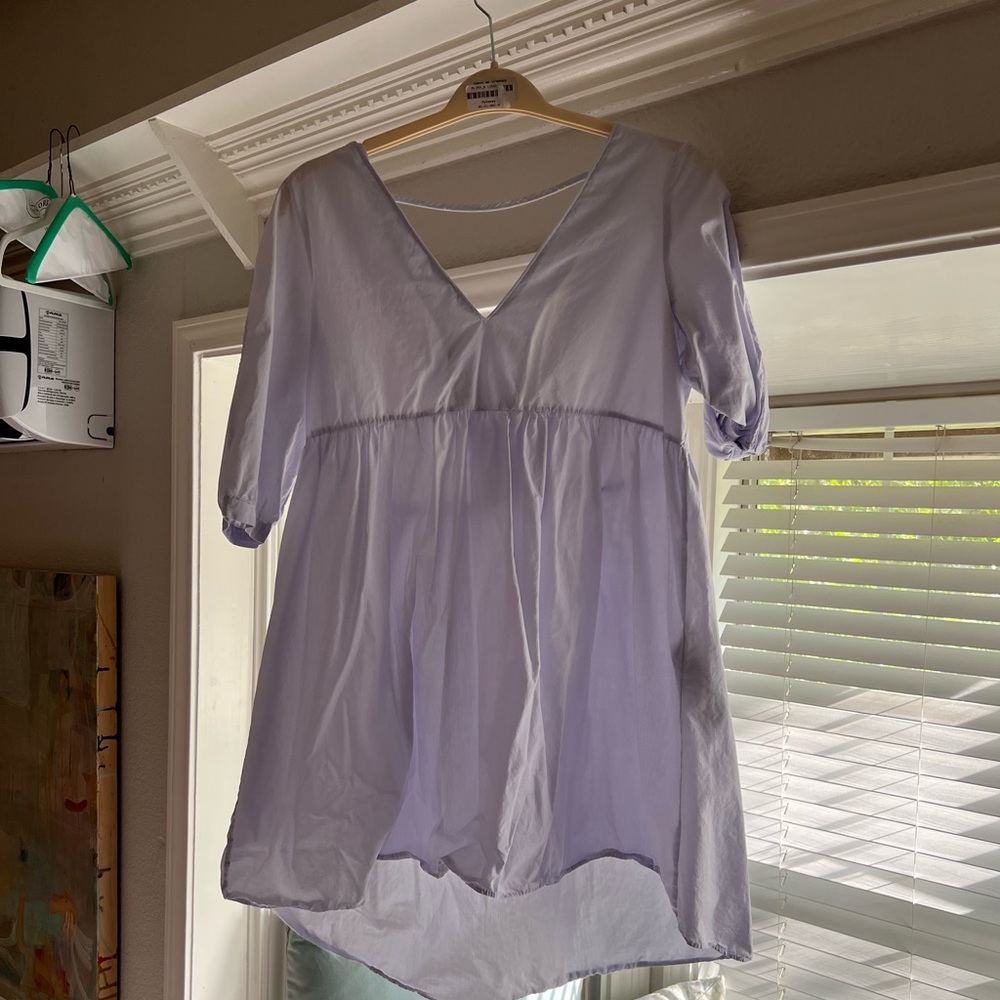 Zara Large Blue Long Sleeved Short Airy Dress